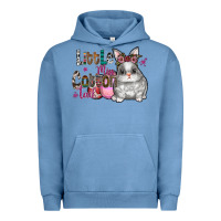Pigment Pebble Blue Little Miss Cotton Tail Urban Hoodie - CowhideDigitalArt