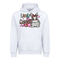 White Little Miss Cotton Tail Urban Hoodie - CowhideDigitalArt
