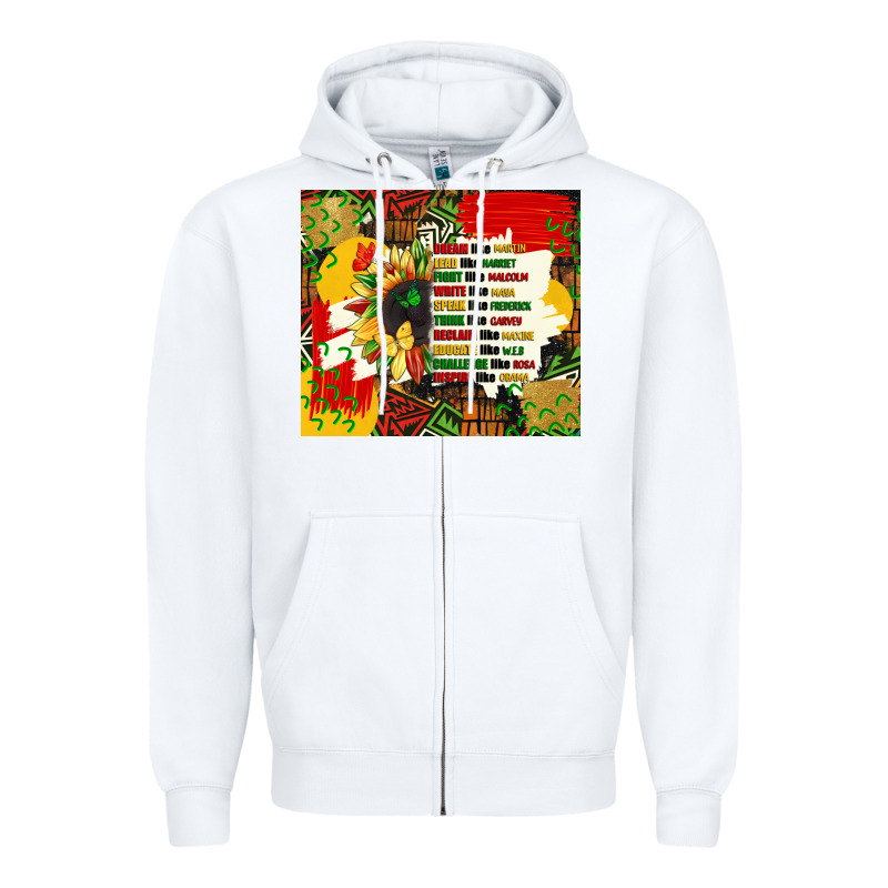 Dream Like Martin Juneteenth Quote Zipper Hoodie by CowGirlArtShop | Teevron
