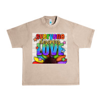 French Oak Everyone Deserves Love Pride LGBTQ+ Tumbler Urban Heavy Tee - BundleAndBundleShop