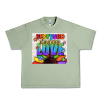 Oil Green Everyone Deserves Love Pride LGBTQ+ Tumbler Urban Heavy Tee - BundleAndBundleShop