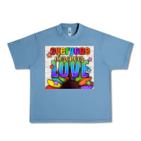 Pebble Blue Everyone Deserves Love Pride LGBTQ+ Tumbler Urban Heavy Tee - BundleAndBundleShop