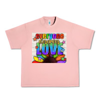Salmon Everyone Deserves Love Pride LGBTQ+ Tumbler Urban Heavy Tee - BundleAndBundleShop