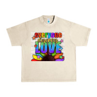 Sandshell Everyone Deserves Love Pride LGBTQ+ Tumbler Urban Heavy Tee - BundleAndBundleShop