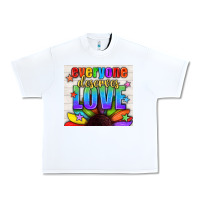 White Everyone Deserves Love Pride LGBTQ+ Tumbler Urban Heavy Tee - BundleAndBundleShop