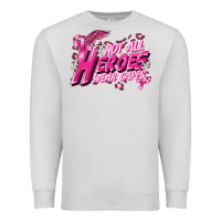 Dove Grey Not all heroes wear capes Cancer Awareness Premium Sweatshirt - FaDigitalArtStudio