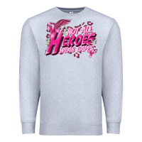 Heather Grey Not all heroes wear capes Cancer Awareness Premium Sweatshirt - FaDigitalArtStudio
