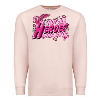Pale Pink Not all heroes wear capes Cancer Awareness Premium Sweatshirt - FaDigitalArtStudio