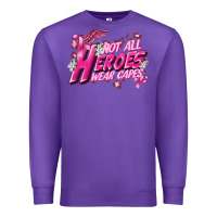 Purple Not all heroes wear capes Cancer Awareness Premium Sweatshirt - FaDigitalArtStudio