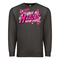 Smoke Not all heroes wear capes Cancer Awareness Premium Sweatshirt - FaDigitalArtStudio