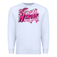 White Not all heroes wear capes Cancer Awareness Premium Sweatshirt - FaDigitalArtStudio