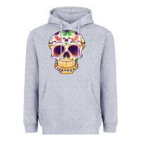 Heather Grey Cinco de mayo skull Heavyweight Hoodie - FaDigitalArtStudio