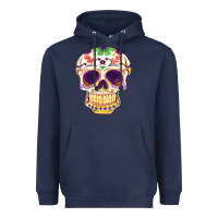 Navy Cinco de mayo skull Heavyweight Hoodie - FaDigitalArtStudio