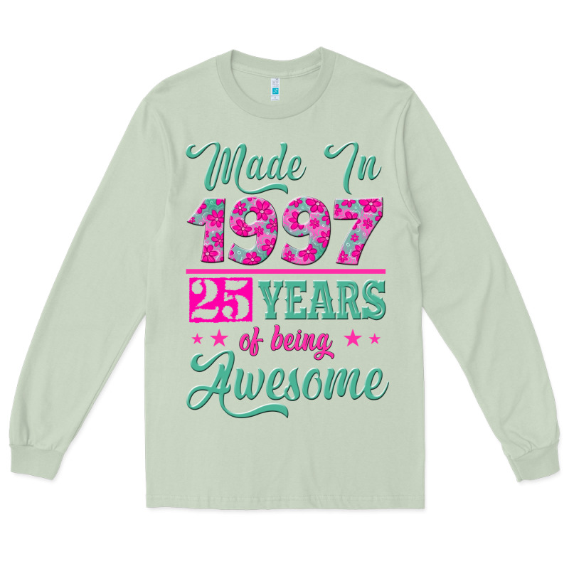 Made In 1997, 25 Years Of Being Awesome Long Sleeve Tee by Jasminsmagicworld | Teevron