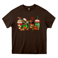 Chocolate Brown trex coffee cups Heavy Core Tee - Jasminsmagicworld