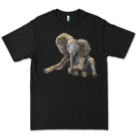 Black Baby Elephant Premium Tee - LillyAllenDesigns