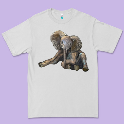 Baby Elephant Premium Tee Designed By Lillyallendesigns