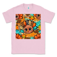 Bubblegum Pink thanksgiving turkey and cone with tartan seamless pattern bbs Classic Tee - BundleAndBundleShop