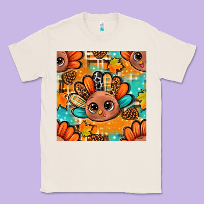 Thanksgiving Turkey And Cone With Tartan Seamless Pattern Bbs Classic Tee Designed By Bundleandbundleshop