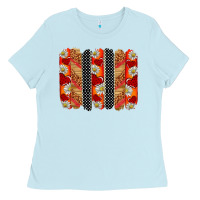 Baby Blue ladybug brushstrokes Ladies Tee - BarkalooDesign