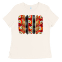 Bone ladybug brushstrokes Ladies Tee - BarkalooDesign