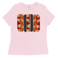 Bubblegum Pink ladybug brushstrokes Ladies Tee - BarkalooDesign
