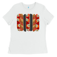 White ladybug brushstrokes Ladies Tee - BarkalooDesign
