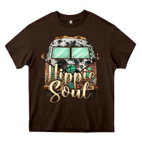 Chocolate Brown hippie soul caravan Heavy Core Tee - BarkalooDesign