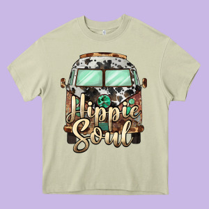Hippie Soul Caravan Heavy Core Tee Designed By Barkaloodesign