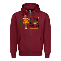 Burgundy i am black history black girl peekaboo juneteenth Zipper Hoodie - CowGirlArtShop