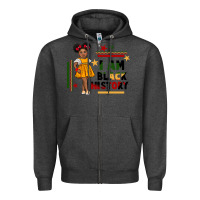 Charcoal Heather i am black history black girl peekaboo juneteenth Zipper Hoodie - CowGirlArtShop