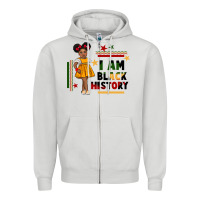 Dove Grey i am black history black girl peekaboo juneteenth Zipper Hoodie - CowGirlArtShop