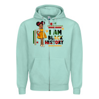 Seafoam i am black history black girl peekaboo juneteenth Zipper Hoodie - CowGirlArtShop