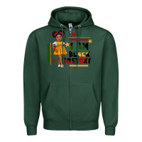 Sports Green i am black history black girl peekaboo juneteenth Zipper Hoodie - CowGirlArtShop