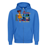 True Royal i am black history black girl peekaboo juneteenth Zipper Hoodie - CowGirlArtShop
