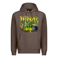 Coffee lucky me st. patricks day Premium Hoodie - HowdyJamesFarm