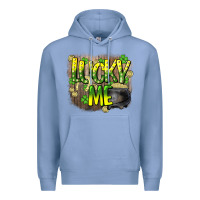 Colony Blue lucky me st. patricks day Premium Hoodie - HowdyJamesFarm