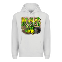 Dove Grey lucky me st. patricks day Premium Hoodie - HowdyJamesFarm