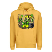 Mustard lucky me st. patricks day Premium Hoodie - HowdyJamesFarm