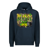 Navy lucky me st. patricks day Premium Hoodie - HowdyJamesFarm