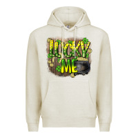 Oatmeal Heather lucky me st. patricks day Premium Hoodie - HowdyJamesFarm