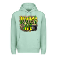 Seafoam lucky me st. patricks day Premium Hoodie - HowdyJamesFarm