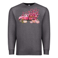 Charcoal Heather Breast Cancer truck Premium Sweatshirt - FaDigitalArtStudio