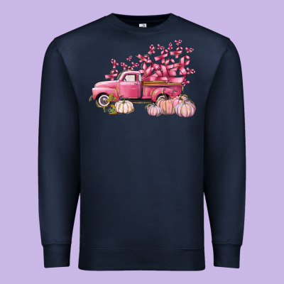 Breast Cancer Truck Premium Sweatshirt Designed By Fadigitalartstudio