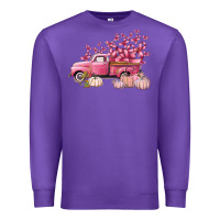 Purple Breast Cancer truck Premium Sweatshirt - FaDigitalArtStudio