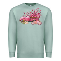 Seafoam Breast Cancer truck Premium Sweatshirt - FaDigitalArtStudio