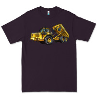 Plum Articulated Hauler Premium Tee - LillyAllenDesigns