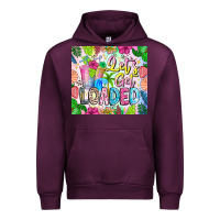 Mauve Wine Lets Get Loaded Urban Hoodie - CowhideDigitalArt