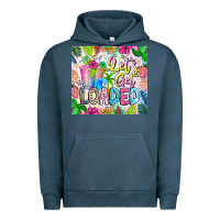 Pigment Midnight Navy Lets Get Loaded Urban Hoodie - CowhideDigitalArt