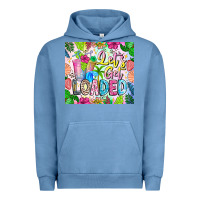 Pigment Pebble Blue Lets Get Loaded Urban Hoodie - CowhideDigitalArt